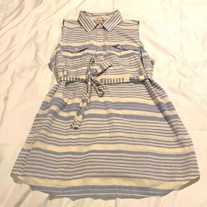 J. Crew Beach Stripe Tunic with tie waist